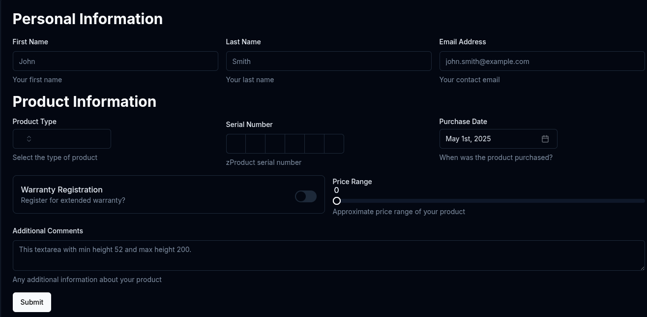 Product Registration